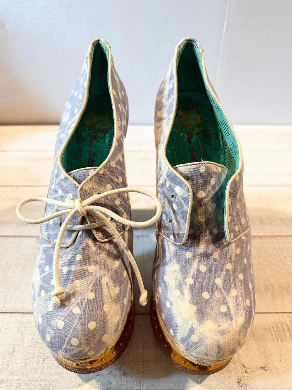 Irregular Choice Dan Sullivan Platform Lace Up Chunky Heel Size 41 Whimsical